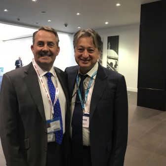 With friend and long-standing Party ally Liam Fox MP at Conservative Party Conference 2017