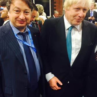 With Boris Johnson during the Conservative Conference 2015