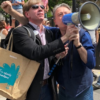 Alexander speaking at the pro-Europe march in London on 23 June 2018 