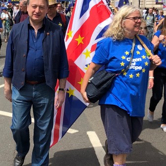 Alexander Temerko at the pro-Europe march in London on 23 June 2018 