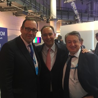 With the allies, Dominic Johnson, Party Treasurer and Richard  Harrington MP at Conservative Party Conference 2016