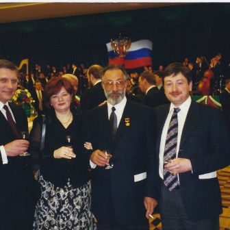 With Russian prime minister Mikhail Kasyanov and Artur Chilingarov