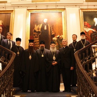 With heads of Christian denominations in England