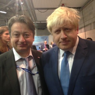 With Boris Johnson at Conservative Party Conference 2014