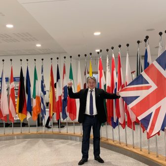 Visiting the European Parliament on 21 January 2020. 