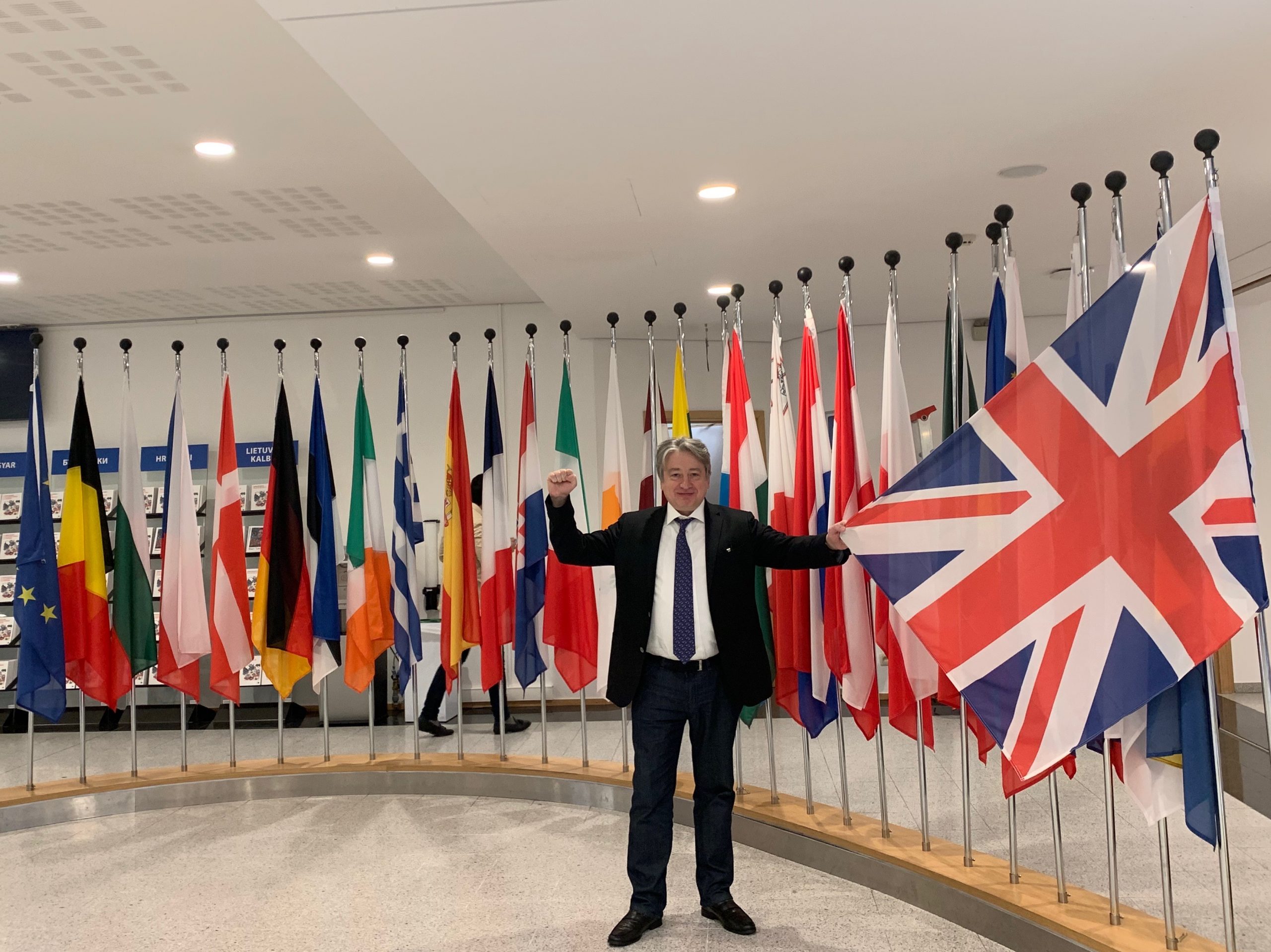 Visiting the European Parliament on 21 January 2020.