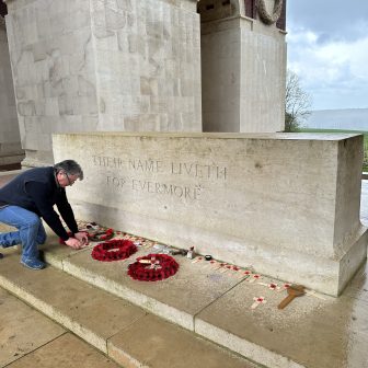 Together with friends visiting Somme to pay respects to the fallen British soldiers during the World War I