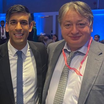With the Prime Minister, Rishi Sunak, at the Conservative Party Conference 2023